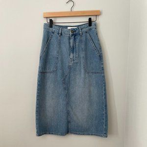 BA&SH midi jean skirt
